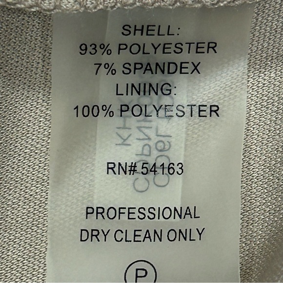 Calvin Klein Sleeveless Sheath Dress Size 14 Ruched Stretch Floral Lace Taupe - Picture 14 of 14